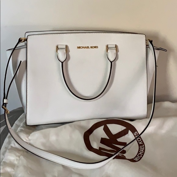 MICHAEL Michael Kors Handbags - Michael Kors Satchel White Bag